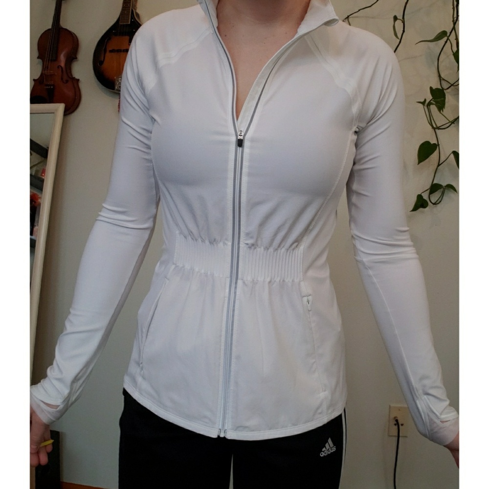 MUST GO. MOVING SALE. Athleta White Training ZipUp